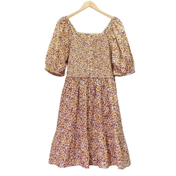 NWT DownEast Kendall Floral Smocked Cotton Dress in Juliet Floral Size XL NEW - Picture 2 of 12